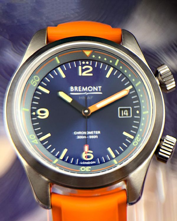 No Reserve - 2024 Bremont Argonaut Azure "HMAF" 42MM Blue Dial Rubber Strap (ARGONAUT-BL-R-S)