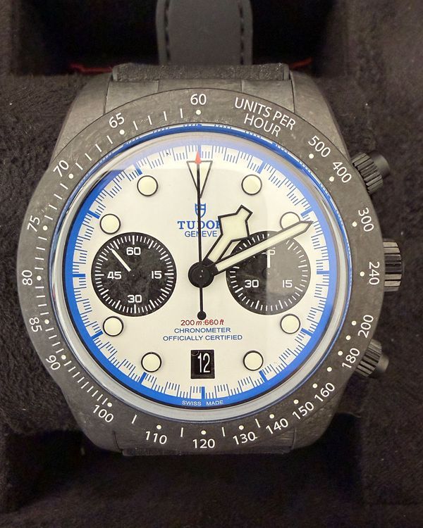 2025 Tudor Black Bay Chrono "Carbon 25" L.E. 42MM White Dial Rubber Strap (79377KN)