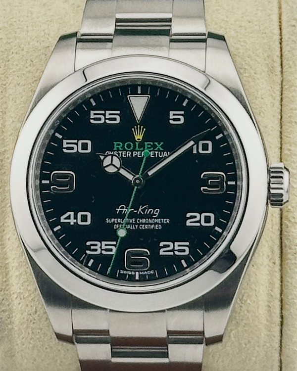 No Reserve - 2019 Rolex Air-King 40MM Black Dial Oyster Bracelet (116900)