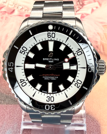 No Reserve - 2026 Breitling Superocean 46MM Black Dial Steel Bracelet (A17378)