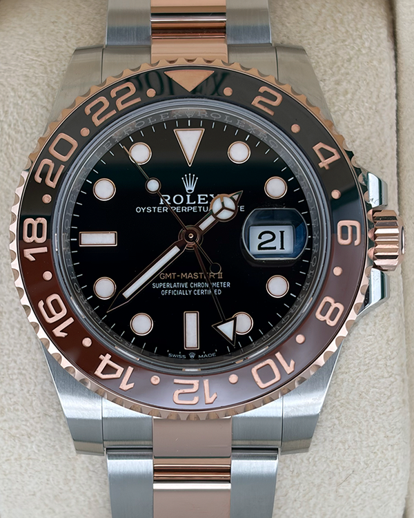 2025 Rolex GMT-Master II "Rootbeer" 40MM Black Dial Two-Tone Oyster Bracelet (126711CHNR)