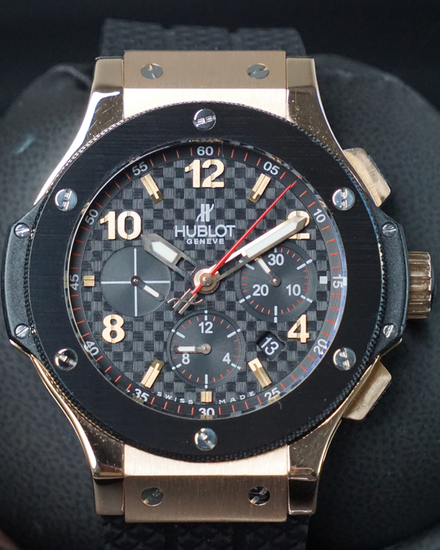 Hublot Big Bang 44MM Carbon Fiber Dial Rubber Strap (301.PB.131.RX)