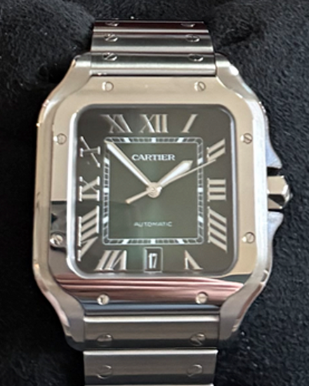 2026 Cartier Santos De Cartier 39.8MM Green Dial Steel Bracelet (WSSA0062)