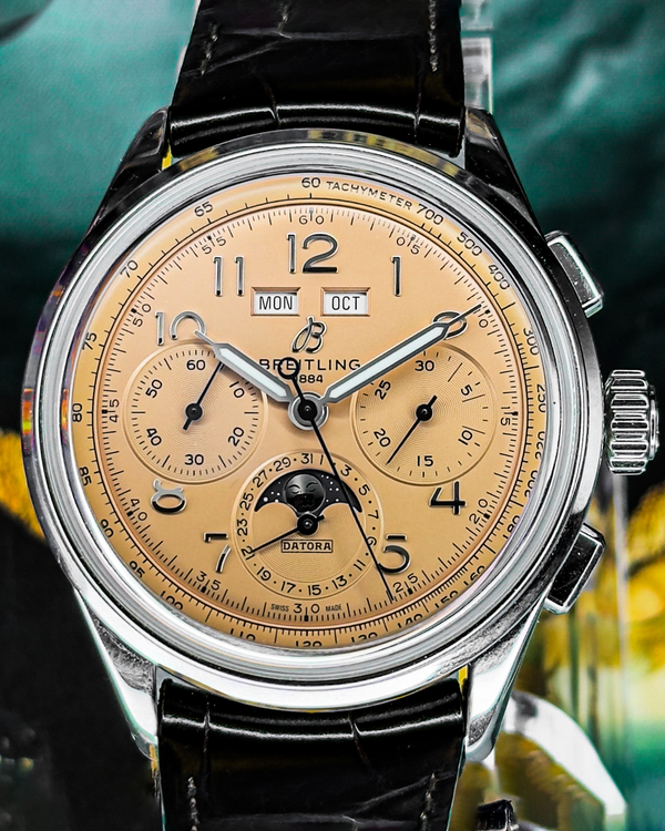 2023 Breitling Premier B25 Datora 42MM Copper Dial Leather Strap (AB2510201K1P1)