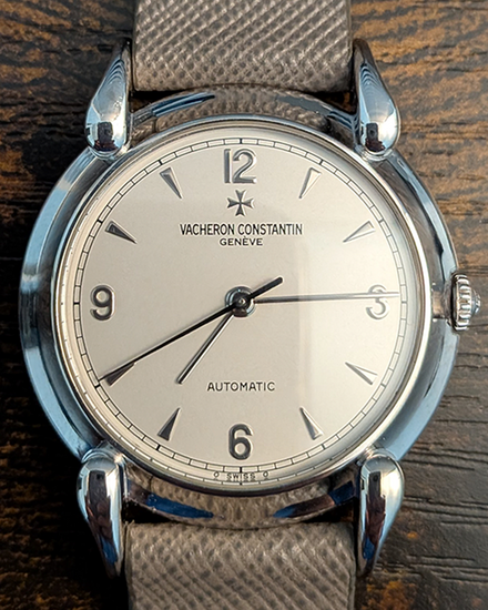 Vacheron Constantin Vintage "Nostalgie Japan Exclusive" 34MM Silver Dial Aftermarket Leather Strap (48001/000G-3)