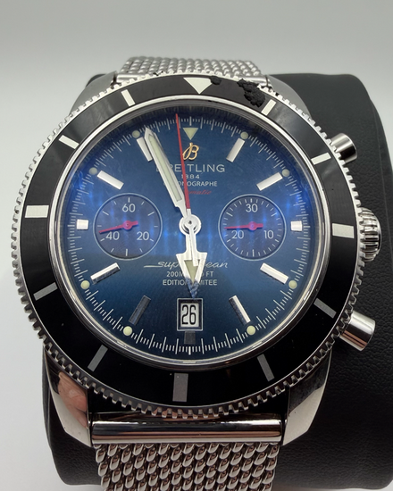 2009 Breitling Superocean Heritage II "125th Anniversary" L.E. 46MM Blue Dial Steel Bracelet (A23320)