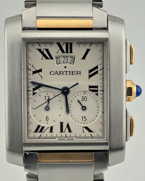 2010 Cartier Tank Française 28MM Quartz Silver Dial Two-Tone Bracelet (W51025Q4)