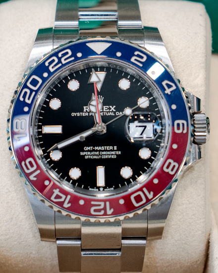 2025 Rolex GMT-Master II "Pepsi" 40MM Black Dial Oyster Bracelet (126710BLRO)