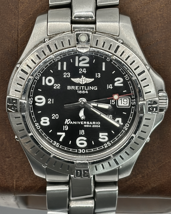 No Reserve - Breitling Colt 38MM Quartz Black Dial Steel Bracelet (A74350)