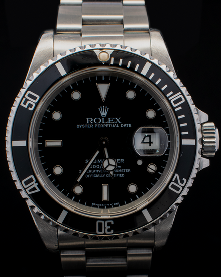 Rolex Submariner Date 40MM Black Dial Oyster Bracelet (16610)
