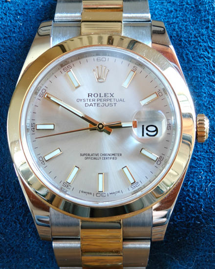 2018 Rolex Datejust 41MM Silver Dial Two-Tone Oyster Bracelet (126303)