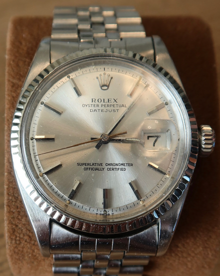 1970 Rolex Datejust 36MM Silver "Pie Pan" Dial Jubilee Bracelet (1601)
