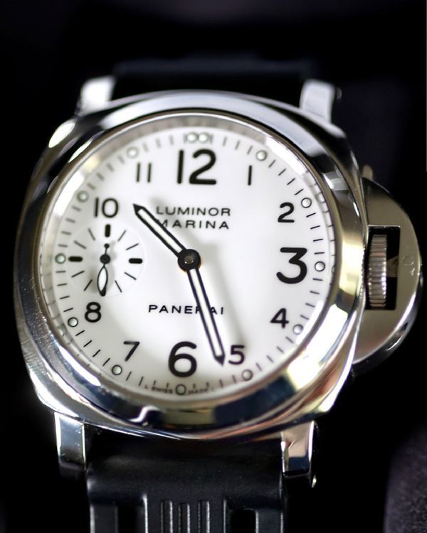 2016 Panerai Luminor Marina 44MM White Dial Rubber Strap (PAM00113)