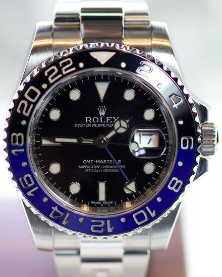 2015 Rolex GMT-Master II "Batman" 40MM Black Dial Oyster Bracelet (116710BLNR)