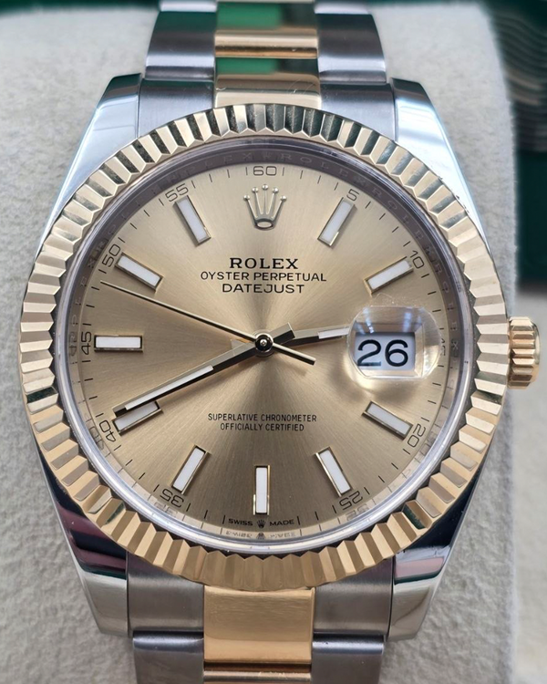2020 Rolex Datejust 41MM Champagne Dial Two-Tone Oyster Bracelet (126333)