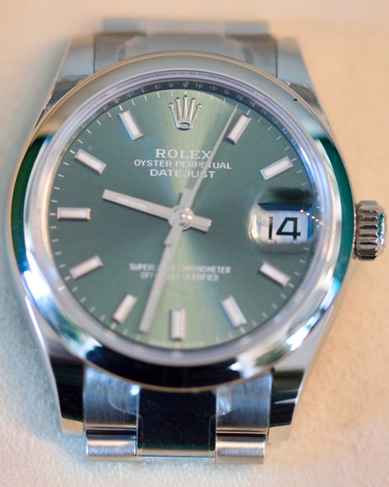 2026 Rolex Datejust 31MM Green Dial Oyster Bracelet (278240)