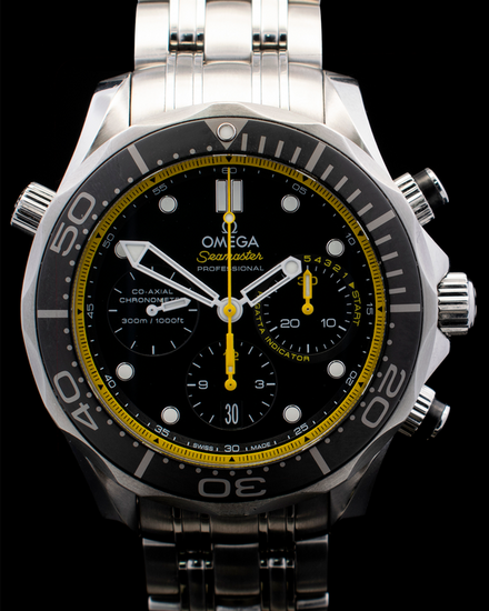 Omega Seamaster Diver 300M Regatta 44MM Black Dial Steel Bracelet (212.30.44.50.01.002)