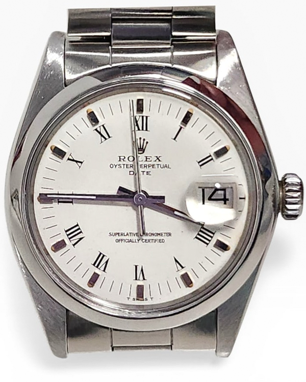 Rolex Oyster Perpetual Date 34MM White Dial Oyster Bracelet (1500)
