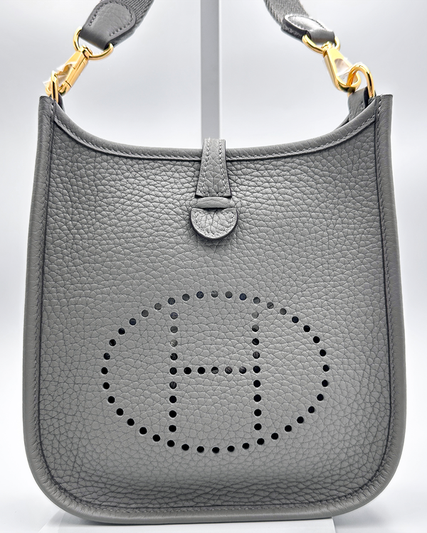 Hermès Evelyne 16 TPM 7 x 6.5IN Leather Yellow Gold Hardware Textile Strap (16 TPM)
