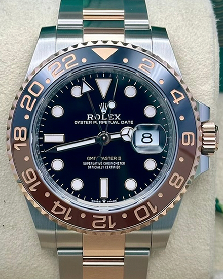 2024 Rolex GMT-Master II "Rootbeer" 40MM Black Dial Two-Tone Oyster Bracelet (126711CHNR)