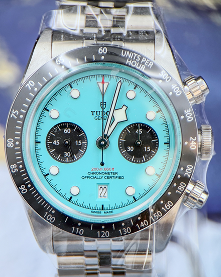 2025 Tudor Black Bay Chrono 41MM "Flamingo" Blue Dial Steel Bracelet (79360N)