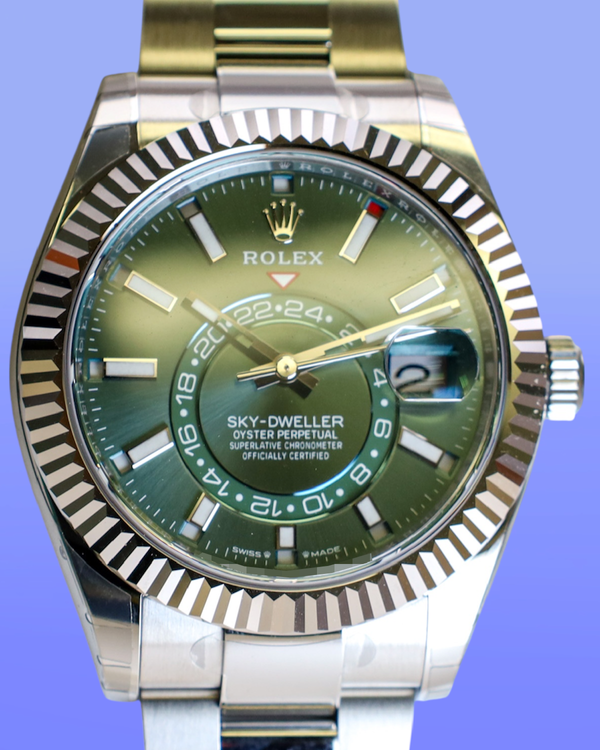 2026 Rolex Sky-Dweller 42MM Green Dial Oyster Bracelet (336934)