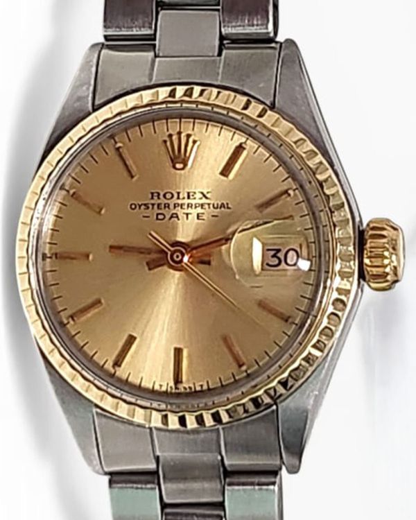 Rolex Oyster Perpetual Lady Date 26MM Champagne Dial Oyster Bracelet (6517)