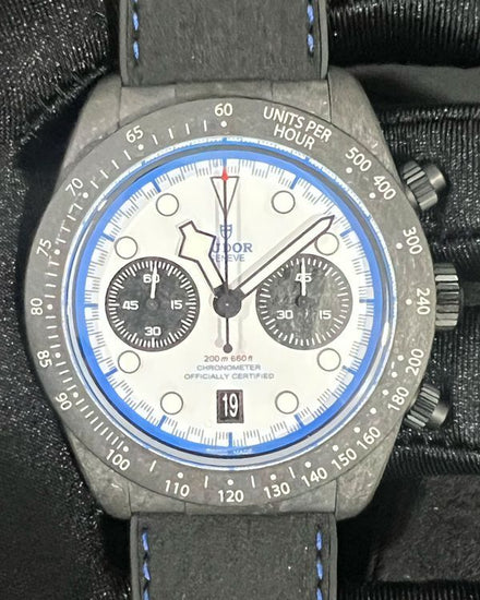 No Reserve - 2025 Tudor Black Bay Chrono "Carbon 25" L.E. 42MM White Dial Rubber Strap (79377KN)