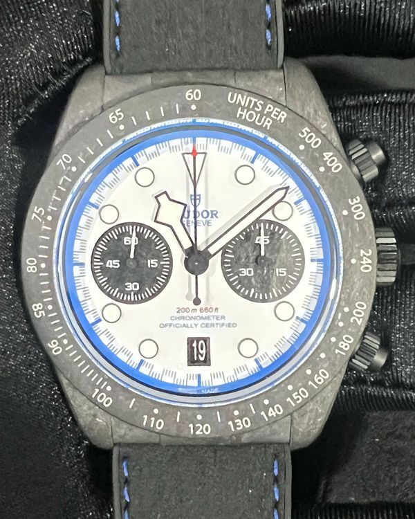 2025 Tudor Black Bay Chrono "Carbon 25" L.E. 42MM White Dial Rubber Strap (79377KN)