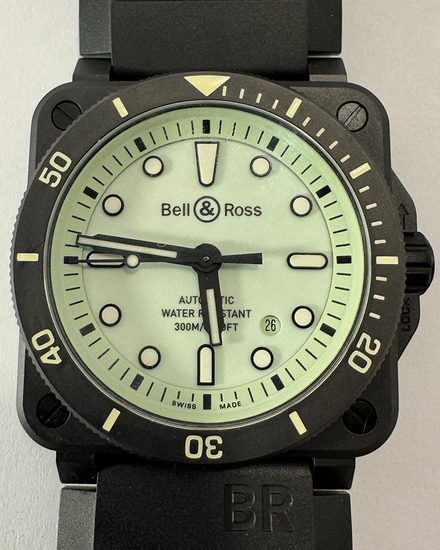 Bell & Ross BR 03-92 Diver "Fulham World" L.E. 42MM Green Dial Rubber Strap (BR 03-92-DIV-C)