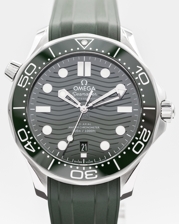 2023 Omega Seamaster Diver 300M 42MM Green "Seaweed" Dial Rubber Strap (210.32.42.20.10.001)