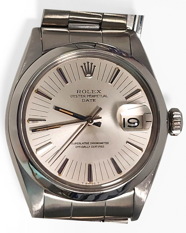 1970 Rolex Oyster Perpetual Date 34MM Silver Dial Oyster Bracelet (1500)