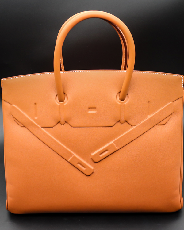 2023 Hermès Birkin 35 Shadow 11 x 13.75IN Leather "Shadow" Hardware Leather Strap (35)