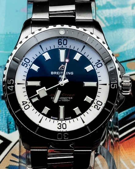 No Reserve - 2024 Breitling Superocean 42MM Black Dial Steel Bracelet (A17375)