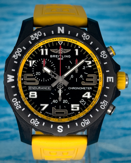 No Reserve - 2024 Breitling Endurance Pro 44MM Quartz Black Dial Rubber Strap (X82310A41B1S1)