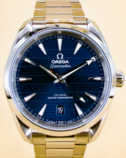 2023 Omega Seamaster Aqua Terra 150M 38MM Blue Dial Steel Bracelet (220.10.38.20.03.001)