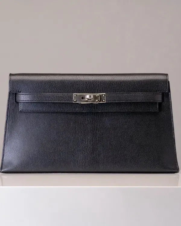 Hermès Kelly Elan 6 x 10.75IN Leather Palladium Hardware Leather Strap (27)