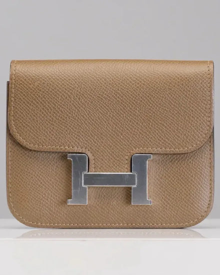 Hermès Constance Slim Wallet 4 x 4.8IN Leather Palladium-Plated Steel Hardware (12)