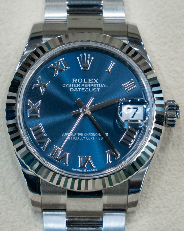 2022 Rolex Datejust 31MM Blue Dial Oyster Bracelet (278274)