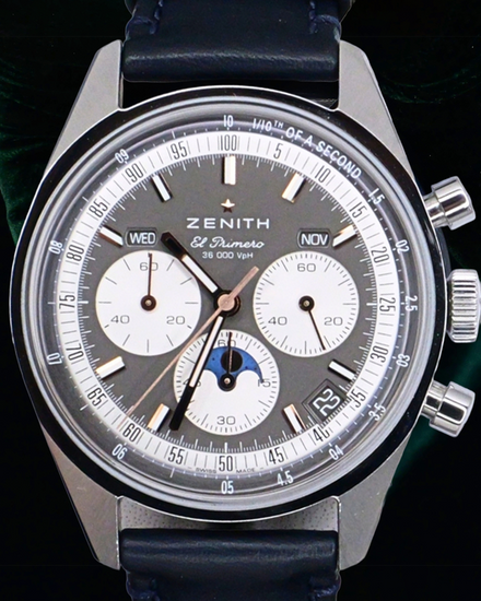 2025 Zenith Chronomaster Original 38MM Grey Dial Leather Strap (03.3400.3610/39.C910)