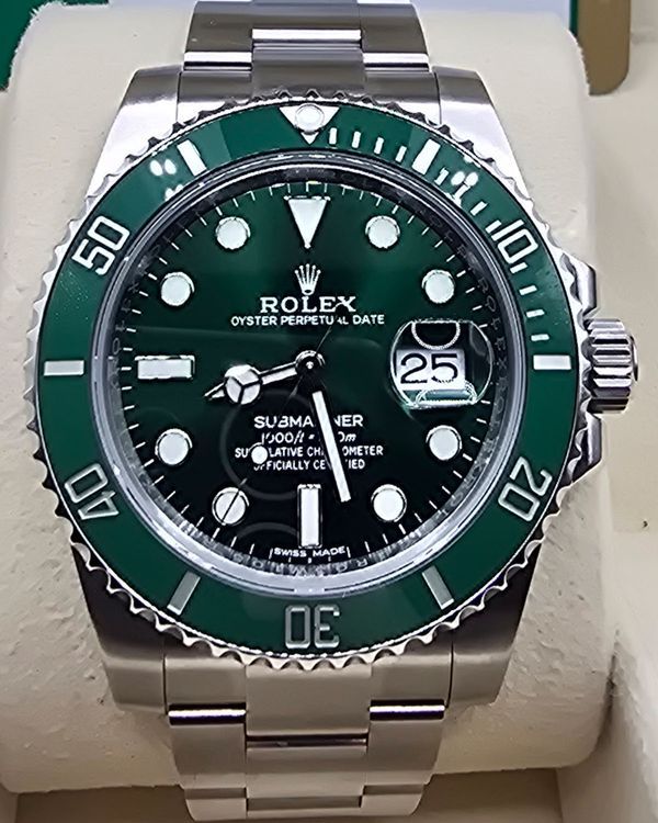 2019 Rolex Submariner Date “Hulk” 40MM Green Dial Oyster Bracelet (116610LV)
