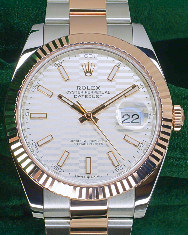 2024 Rolex Datejust 41MM Silver "Fluted Motif" Dial Two-Tone Oyster Bracelet (126331)