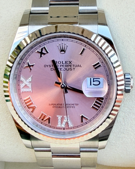 2026 Rolex Datejust 36MM Pink "Sundust" Dial Oyster Bracelet (126234)