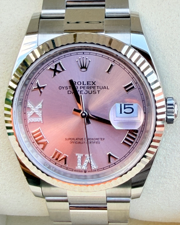 2026 Rolex Datejust 36MM Pink "Sundust" Dial Oyster Bracelet (126234)
