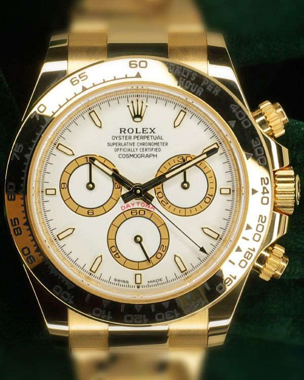 2026 Rolex Cosmograph Daytona 40MM White Dial Yellow Gold Oyster Bracelet (126508)