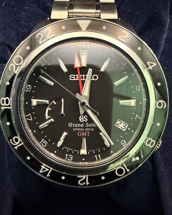 2013 Grand Seiko Sport GMT 44MM Black Dial Steel Bracelet (SBGE001)