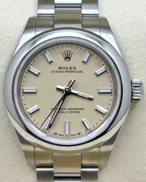 2026 Rolex Oyster Perpetual 28MM Beige Dial Oyster Bracelet (276200)