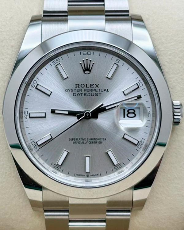 2025 Rolex Datejust 41MM Silver Dial Oyster Bracelet (126300)