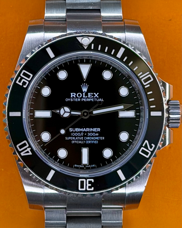 2017 Rolex Submariner No-Date 40MM Black Dial Oyster Bracelet (114060)