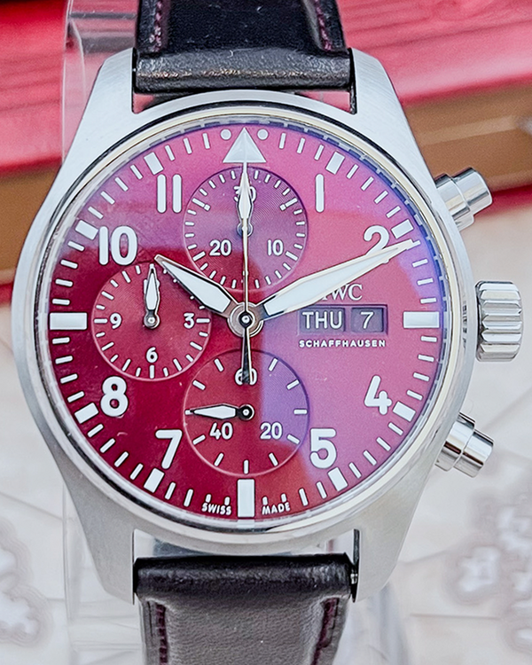 2022 IWC Schaffhausen Pilot "Year of the Tiger" L.E. 41MM Red Dial Steel Bracelet (IW388107)